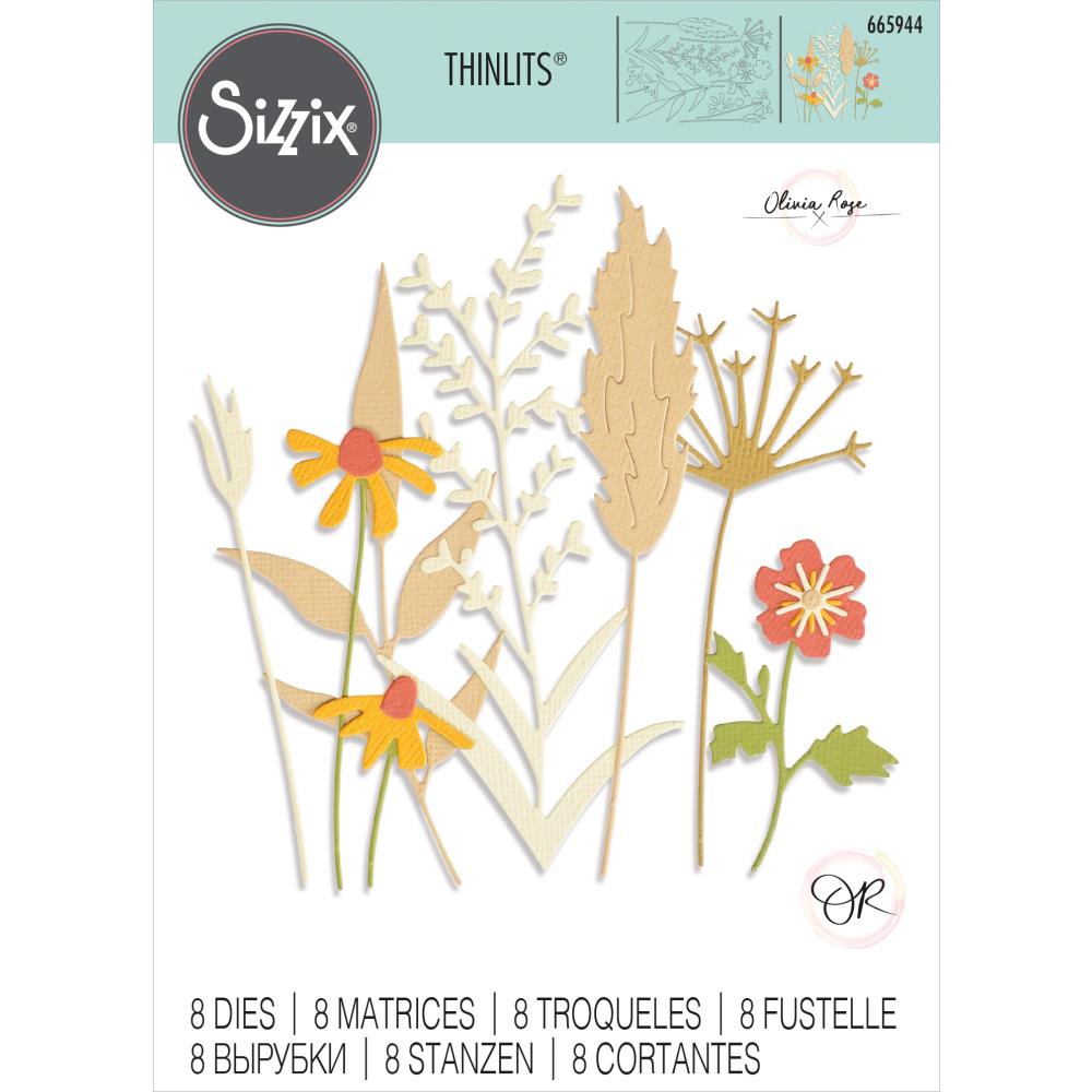 Sizzix Thinlits Dies By Olivia Rose Delicate Autumn Stems 8/Pkg - Scrap Of Your Life 