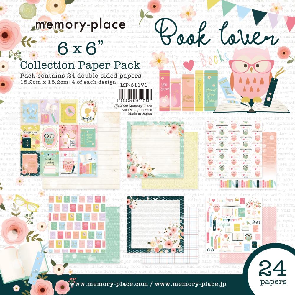 Memory Place Double-Sided Paper Pack 6"X6" Book Lover - Scrap Of Your Life 