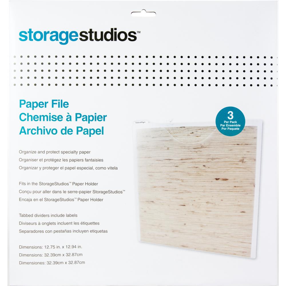 Storage Studios Paper Files W/Tabbed Dividers & Labels 3/Pkg - Scrap Of Your Life 
