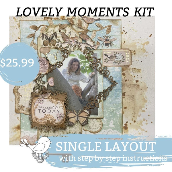 Scrapbooking Kit - Lovely Moments Kit -  “Thankful for Today” - Scrap Of Your Life 
