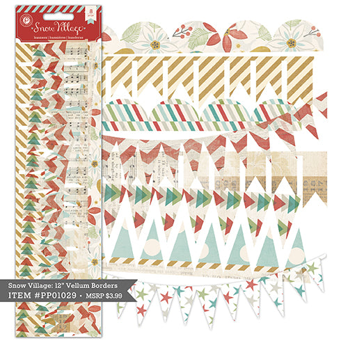 Pink Paislee - Snow Village Collection - Velllum Borders/Banners - Scrap Of Your Life 