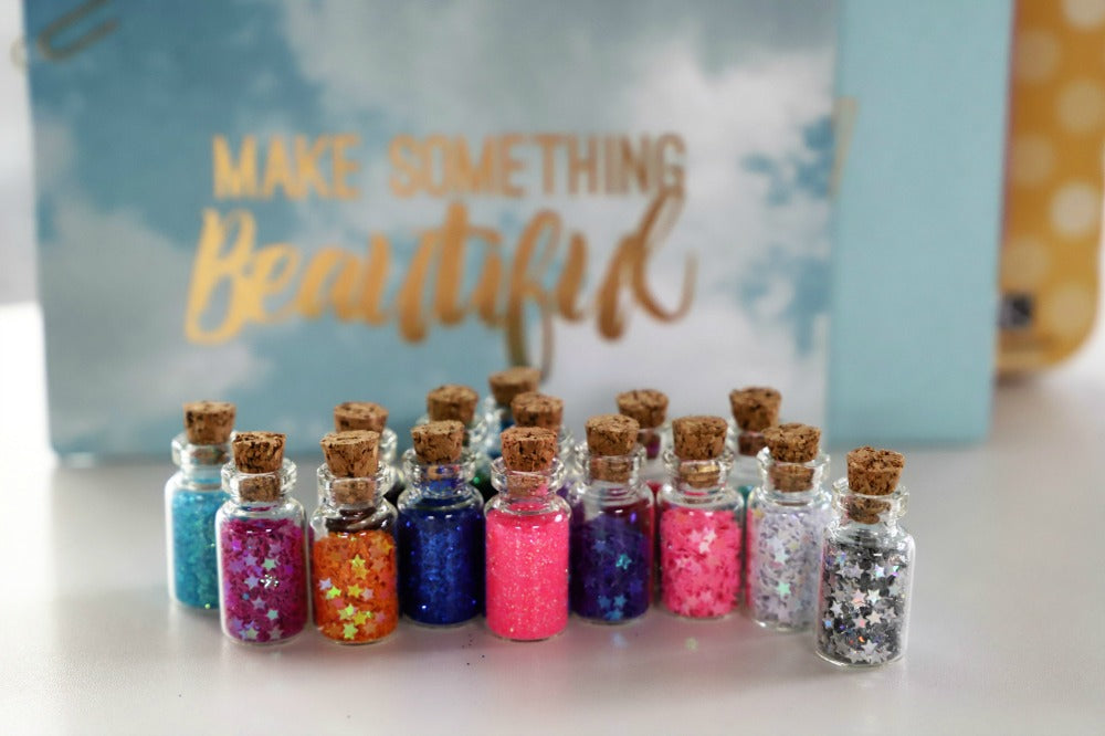 Mini Bottles of Glitter - Scrap Of Your Life 