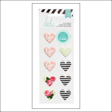 Heidi Swapp - Puffy Heart Stickers - Hello Beautiful Memory Planner Collection - Scrap Of Your Life 