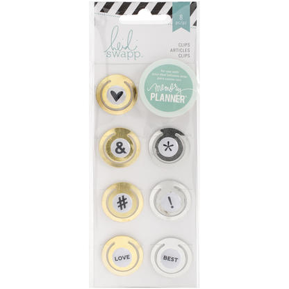 Heidi Swapp-Gold & Silver Metal Circle Clips 1" - Scrap Of Your Life 