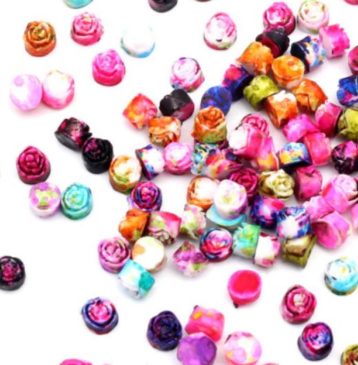 Studio Boutique -  Mixed Resin Tiny Flatback Flower Cabochons - Scrap Of Your Life 