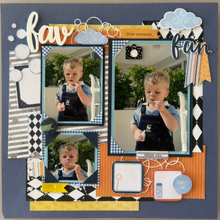 How to Create a Fun Bubble-Themed Scrapbook Layout Using Scraps