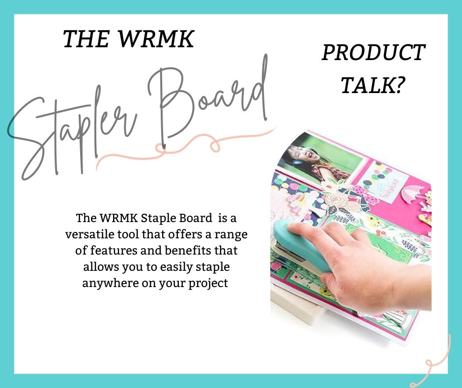The WRMK Magnetic Staple Board is a fun addition to any paper crafting project!