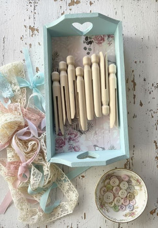 Pastel Dolly Pegs with a Country Twist