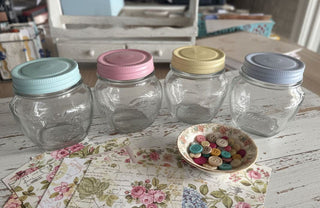 A Shabby Chic Glow-Up: Painting Old Mason Jar Lids in Soft Pastels DIY.