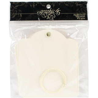 Graphic 45 Staples Square Tag Album Ivory - Scrap Of Your Life 
