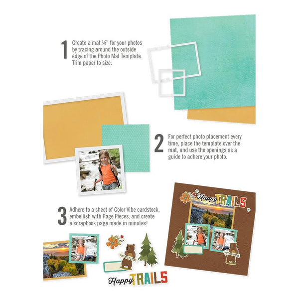 Simple Stories Simple Pages Photo Mat Templates 5/Pkg - Scrap Of Your Life 