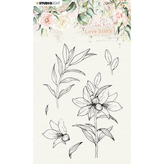Studio Light -  Another Love Story Clear Stamp -  Lily Flower - Scrap Of Your Life 