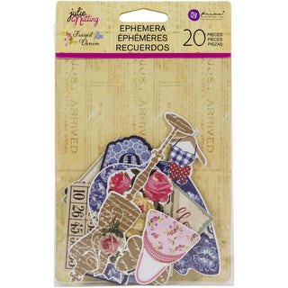 Prima - Julie Nutting -  Frayed Denim Cardstock Ephemera - Scrap Of Your Life 