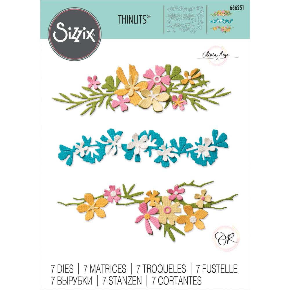 Sizzix Thinlits By Olivia Rose Woodland Borders 7/Pkg - Scrap Of Your Life 