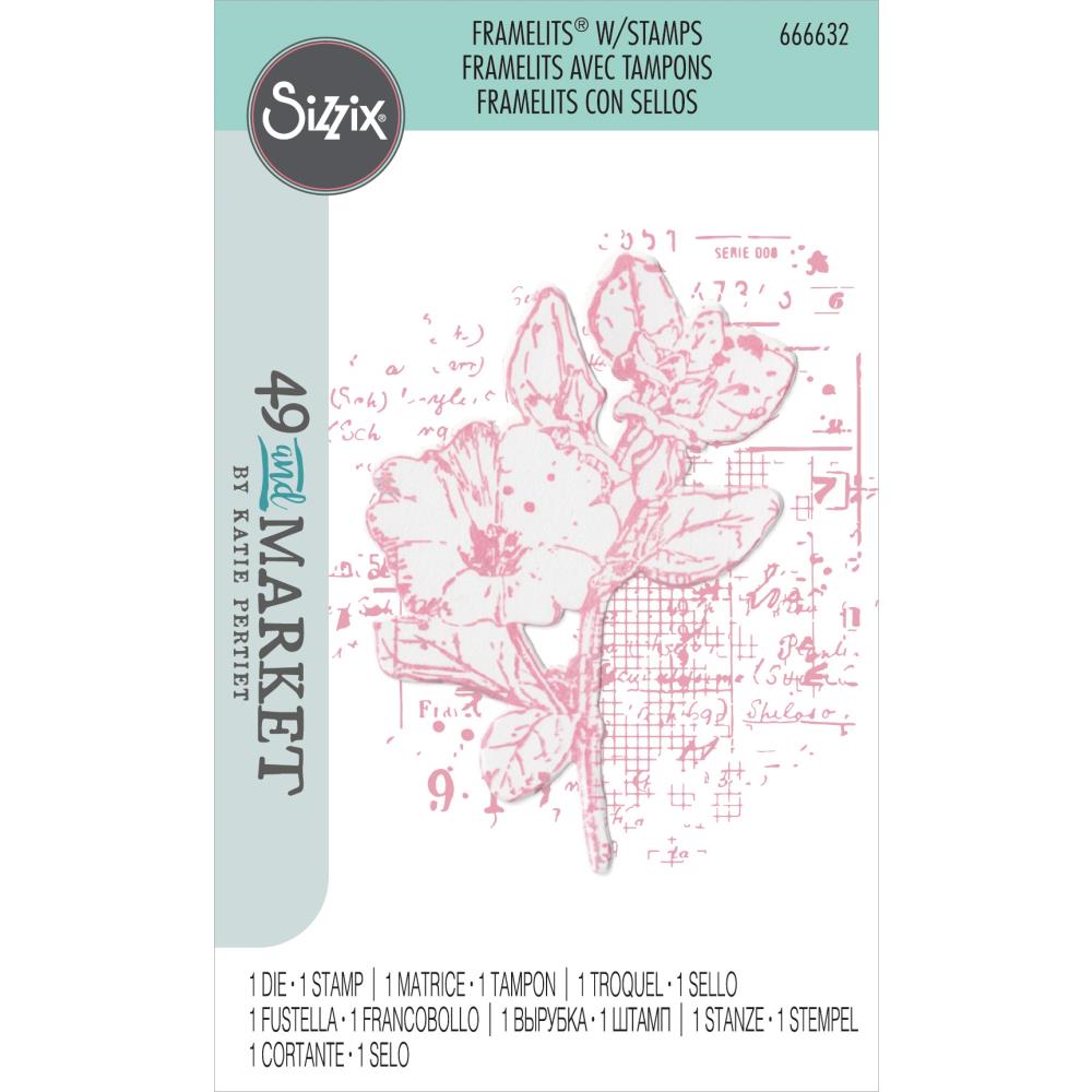 Sizzix Framelits Die & Stamp Set By 49 & Market Floral Mix Cluster - Scrap Of Your Life 