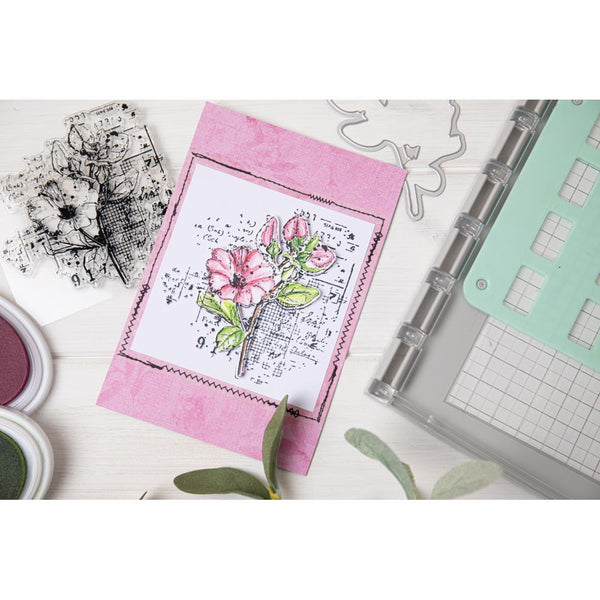 Sizzix Framelits Die & Stamp Set By 49 & Market Floral Mix Cluster - Scrap Of Your Life 