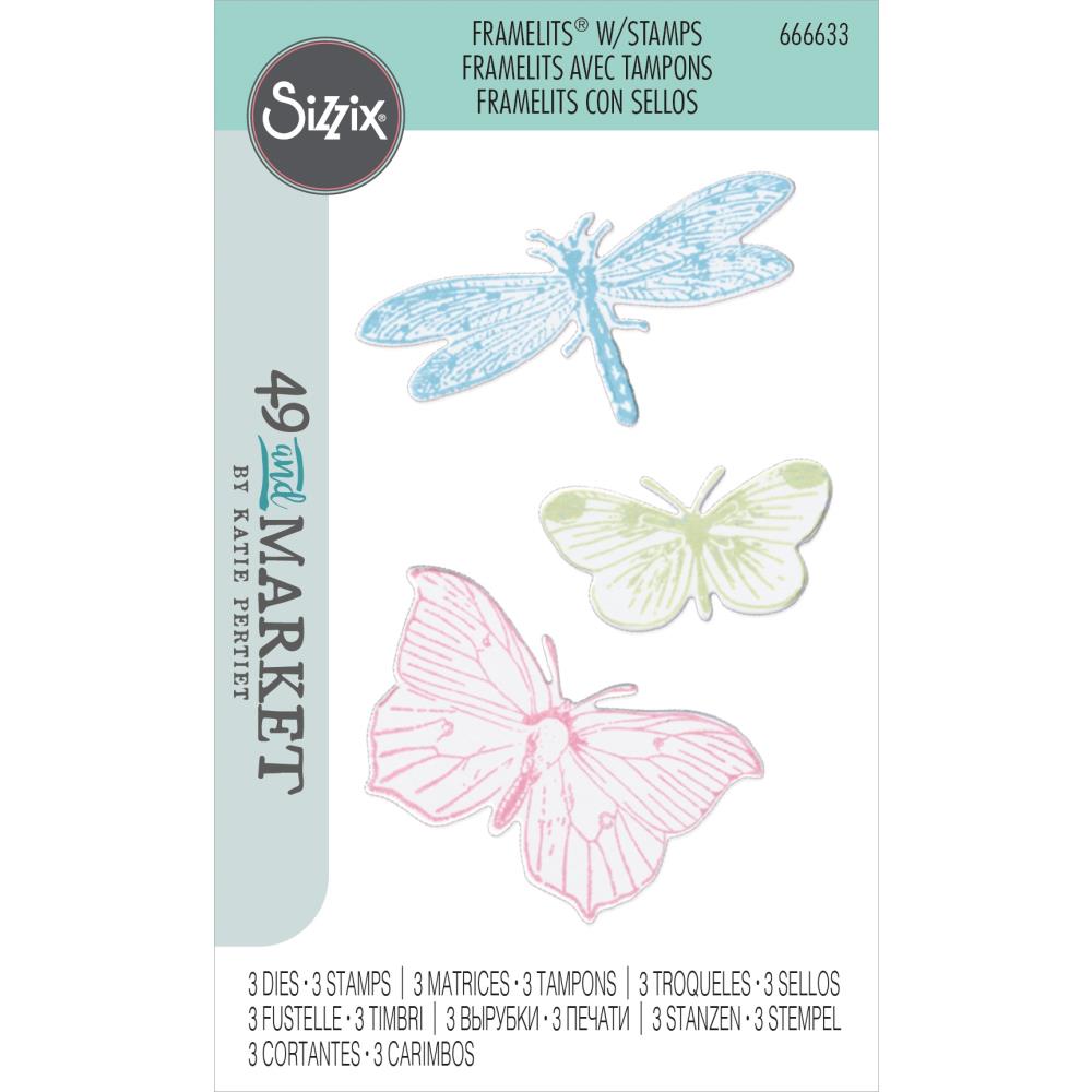 Sizzix Framelits Die & Stamp Set By 49 & Market Engraved Wings - Scrap Of Your Life 