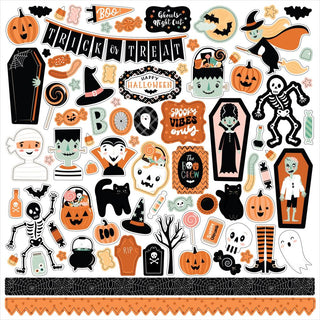 Echo Park Spooktacular Halloween Cardstock Stickers 12"X12" - Scrap Of Your Life 