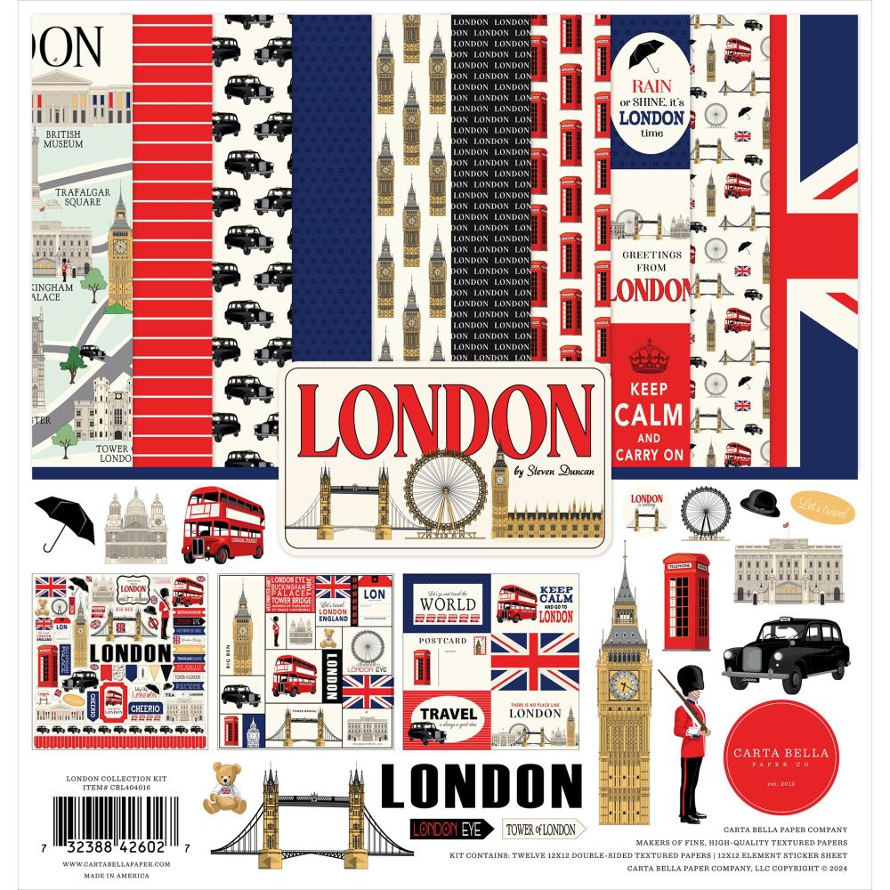 Carta Bella London 12 x 12 Paper Collection