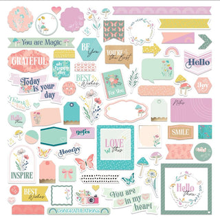 Photo Play - Wildflower Dreams 12 x 12 Element Stickers - Scrap Of Your Life 