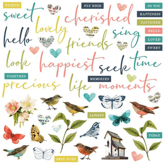 49 & Market Birdsong Chipboard Mixed Set - Scrap Of Your Life 