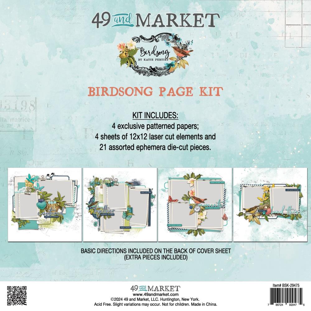 49 & Market 12 x 12 Birdsong Collection Page Kit