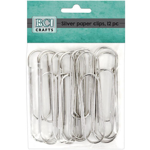 DS Silver Jumbo Paper Clips 4' 12pk - Scrap Of Your Life 