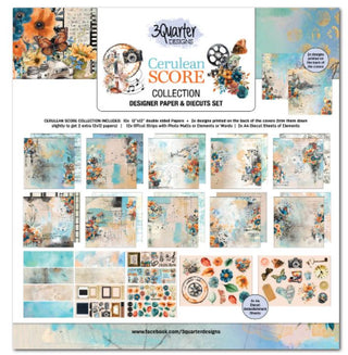 3 Quarter Designs - Cerulean Score 12 x 12 Collection Kit - Scrap Of Your Life 