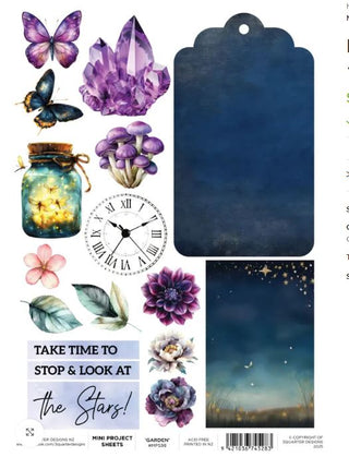 3 Quarter Designs - Night Garden – Mini Project Sheet - Scrap Of Your Life 