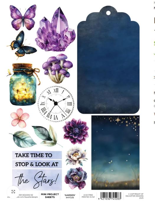 3 Quarter Designs - Night Garden – Mini Project Sheet