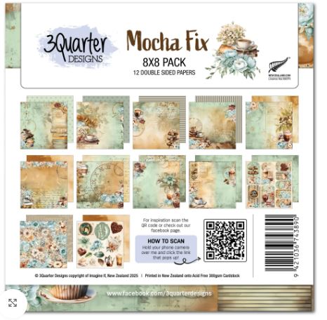 3 Quarter Designs - Mocha Fix 8 x 8 Pack