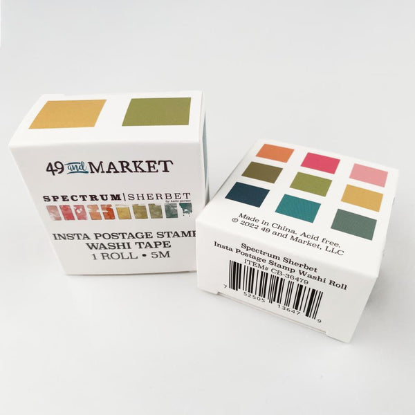 49 and Market - Spectrum Sherbet - Inst Postage Stamp Washi Tape - Scrap Of Your Life 
