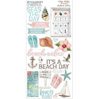 49 & Market Vintage Artistry Beached Chipboard Stickers - Scrap Of Your Life 