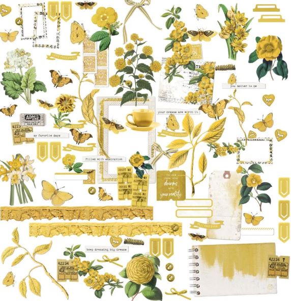 49 & Market Color Swatch Ochre Laser Cut Outs - Scrap Of Your Life 