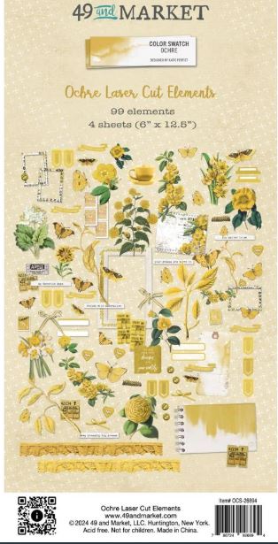 49 & Market Color Swatch Ochre Laser Cut Outs - Scrap Of Your Life 