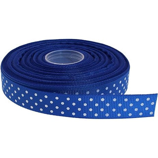 Ribbon - Polka Dot Grosgrain Ribbon Blue - Scrap Of Your Life 