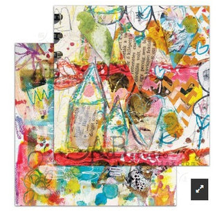 AB Studios -  12 x 12  Double Sided Cardstock Paper - Shine Your Light - My Rainbow - Scrap Of Your Life 