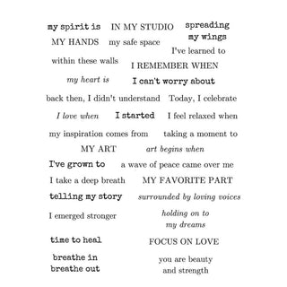 Danielle Mack Art Journal Prompts Cling Stamps by Stampers Anonymous - Scrap Of Your Life 