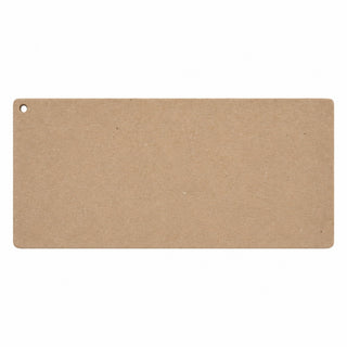 Plain rectangular chipboard album page with rounded corners and a binding hole on a white background.