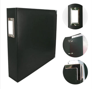 Classic Superior Leather D-Ring Album Black - Scrap Of Your Life 
