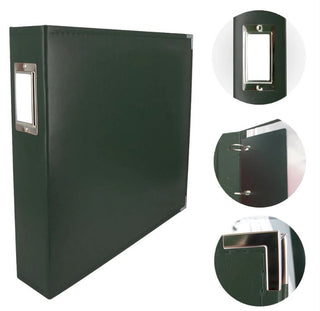 Classic Superior Leather D-Ring Album Forest Green - Scrap Of Your Life 