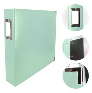 Classic Superior Leather D-Ring Album Mint Blue - Scrap Of Your Life 