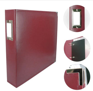 Classic Superior Leather D-Ring Album Wine Red - Scrap Of Your Life 