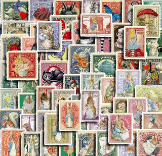Alice in Wonderland Stamp Stickers - Scrap Of Your Life 