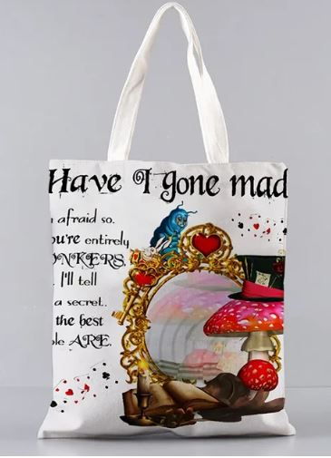 Alice in Wonderland Tote Bag Alice Bonkers