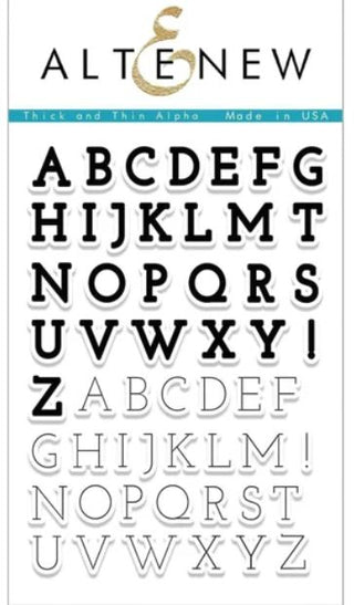Altenew - Photopolymer Clear Stamp -  Thick & Thin Alpha - Scrap Of Your Life 
