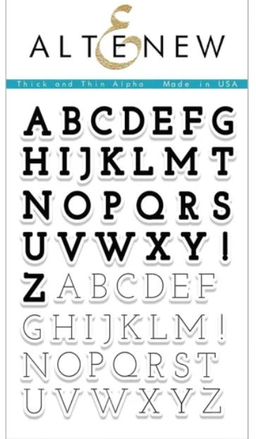 Altenew - Photopolymer Clear Stamp -  Thick & Thin Alpha - Scrap Of Your Life 