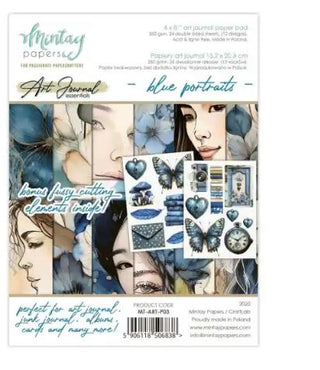 Mintay – Art Journal Essentials - 03 Blue Portraits - Scrap Of Your Life 