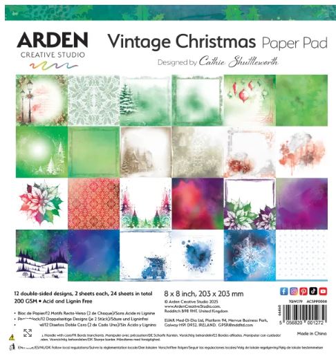 Arden Vintage Christmas 12x12 Paper Collection - Scrap Of Your Life 