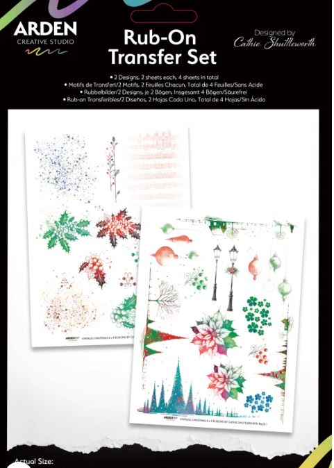 Arden Vintage Christmas Rub-On Transfer Set - Scrap Of Your Life 